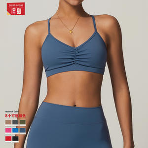 Ensemble de soutien-gorge de sport bleu pour femmes, leggings taille haute, vêtements de fitness respirants pour la course, le yoga, l'entraînement, vêtements de sport 8882 - Product Image 4