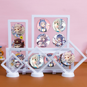 Badge Storage <b>Box</b> Metal Display Stand For Jewelry Brooches Floating Medal Organizer Anime Game Collectible Show Case - Product Image 4