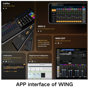Console <span class=keywords><strong>de</strong></span> <span class=keywords><strong>mixage</strong></span> numérique stéréo complète Behringer WING-bk 48 canaux, 28 bus avec surface <span class=keywords><strong>de</strong></span> contrôle à 24 faders et écran tactile <span class=keywords><strong>de</strong></span> 10 pouces - Product Image 4