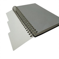 Carnet à spirale simple A5, couverture en PP, 120 feuilles, bloc-notes ligné universitaire avec séparateur transparent en PP