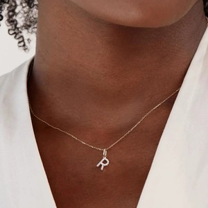 Modejuwelen 925 Sterling Zilver Volledig Zirkonia Glinsterende 26 Letters Hangertjes Halskettingen Dames Luxe Zilveren Halsketting Groothandel - Product Image 4