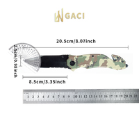 Taktisches Edelstahl-Klappmesser 3D-Design Kleines Einhand-Taschen messer Outdoor Survival Wood Push Button OEM Anpassbar