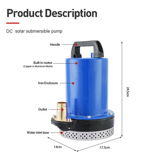 <span class=keywords><strong>Pompe</strong></span> submersible DC 1 pouce <span class=keywords><strong>de</strong></span> sortie 12V 24V 36V 48V 60V 72V, haute pression, grand débit, alimentée par batterie solaire - Product Image 4