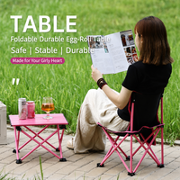 Table de camping pliante moderne en aluminium avec 4 tabourets – Ensemble portable pour pique-niques et fêtes en extérieur