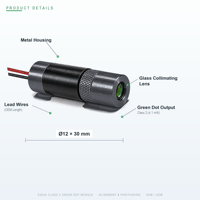 Module laser vert 532 nm, classe 2, faible puissance, pour équipement d'alignement et de positionnement, CE RoHS, vente en gros