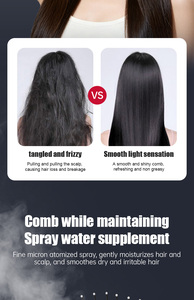 มิสท์บำรุงเส้นผมแบบชาร์จไฟได้ หวีนวดน้ำมันหอมระเหยแบบสั่นด้วยแสงสีแดง ประจุลบ ช่วยให้ผมเรียบลื่นและบำรุงหนังศีรษะ - Product Image 6