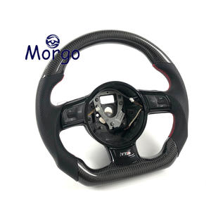 Volant en fibre de carbone <span class=keywords><strong>Audi</strong></span> RS 2012-2016 avec LED rouge RAM Power pour S4 <span class=keywords><strong>RS3</strong></span> RS4 RS5 RS6 RS7 RSQ3 S3 A5 en fibre de carbone véritable et cuir - Product Image 6