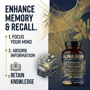 Poudre pour améliorer la concentration, la mémoire, la clarté mentale et soutenir les fonctions cognitives - Usage adulte 500g - Product Image 3