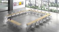 Table de formation pliable, table de formation commerciale, table de formation pour le personnel, bureau pliable pour la maison ou le bureau, table pliable en métal, gain de place