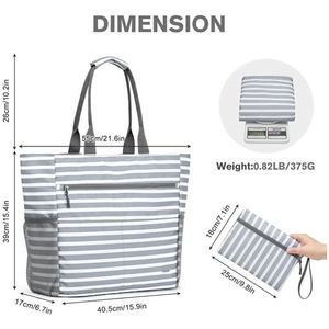 Customized <b>Beach</b> Handbag Waterproof Sand Proof <b>Foldable</b> Travel Tote <b>Bag</b> Large Capacity Ladies Shoulder <b>Bag</b> - Product Image 4