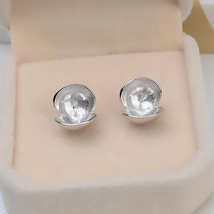 Pendientes de Plata S925 con 8-12 Perlas JG5170, Accesorios de Joyería Hechos a Mano en Bandeja Vacía - Product Image 3