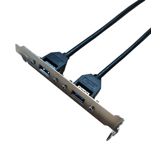 Cable de datos Lung Kay IDC20P hembra a doble USB 3.0 A hembra con tornillos para conexión de equipos de control industrial - Product Image 5
