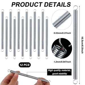 Ressorts de tension Guo Yang 3/8 x 6-1/2 pouces en acier galvanisé à double extrémité pour applications d'étirement - Product Image 3