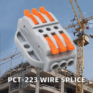 ขั้วต่อสายไฟแบบ3-in-3-ออกอเนกประสงค์ PCT-223 Spl-3ขั้วต่อสายไฟแบบ3-in-3-OUT สำหรับ4KH 32A 250โวลต์ขั้วต่อสายไฟ3พินตัวเครื่องพีซีที่ทนทาน - Product Image 2