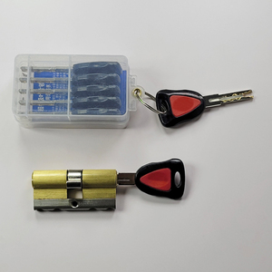 Cylindre de serrure de haute qualité en laiton et acier inoxydable, design élégant et tendance, <span class=keywords><strong>avec</strong></span> clé en fer et clés en laiton pour serrure - Product Image 2