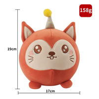 Mignon forêt ville série ronde Animal jouet sphérique écureuil peluche en deux tailles coton couette pour enfants cadeau décoration