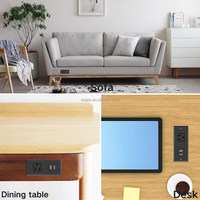 Multiprise encastrable compacte avec station de charge dissimulée et ports USB intégrés pour bureau