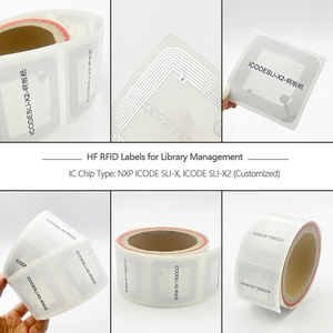 Etichetta RFID NFC Adesiva Bianca 50*50mm ISO/IEC 15693 ICODE SLI-X2 13.56mhz HF per Libri di Biblioteca - Product Image 3
