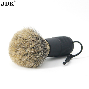 JDK 1PC <strong>UK</strong> Market Hot Silver Tip Badger Shaving <strong>Brush</strong> Black Color Metal Handle <strong>Beard</strong> <strong>Brush</strong> With Private Label - Product Image 4