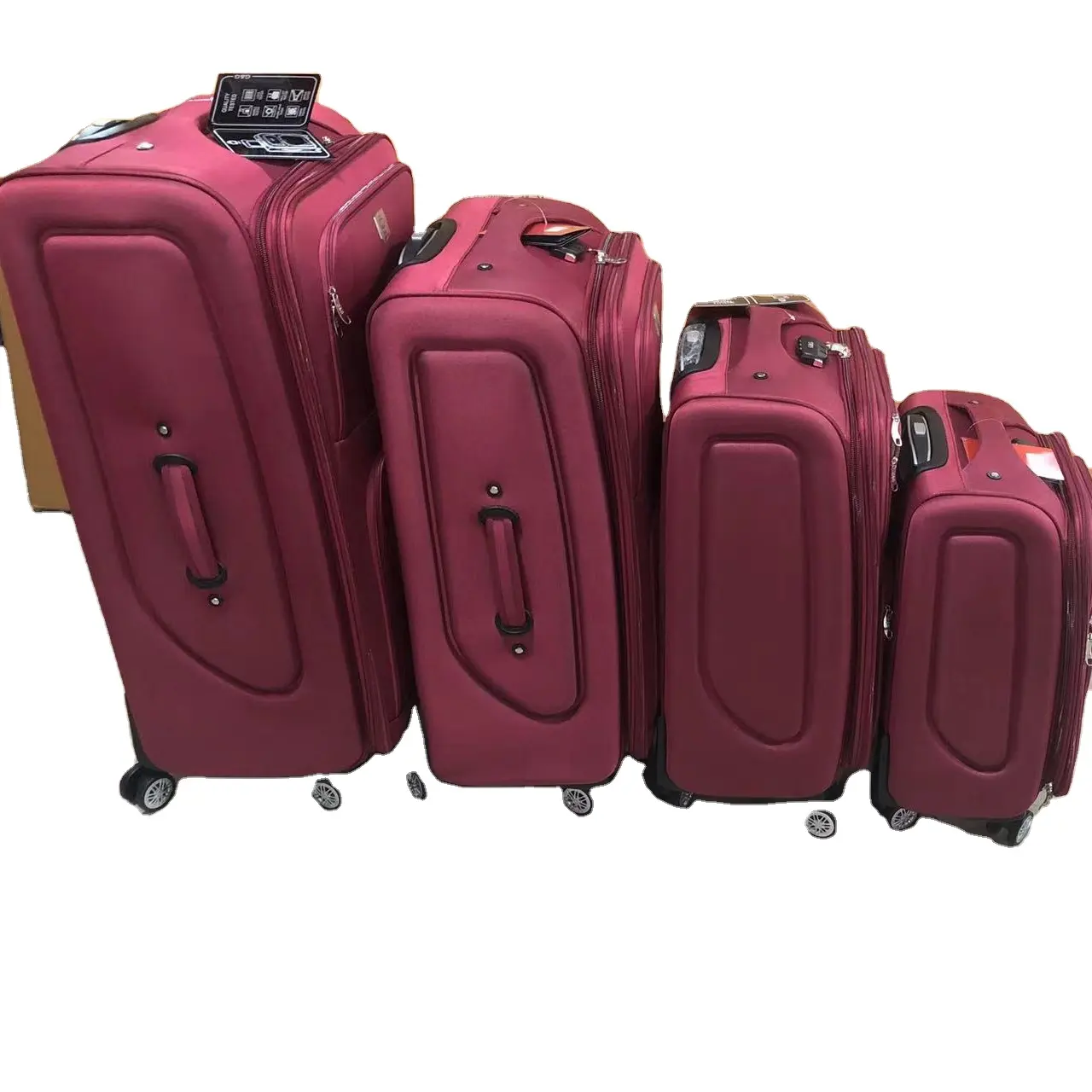Sıcak satış Eva seyahat bagaj 4 adet set bavul çanta iş seyahat ve uzun mesafe bagaj setleri polyester