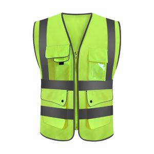 Logo-Druck Straßensicherheitskleidung 100% Polyester Reflektierende Jacke Warnweste - Product Image 5