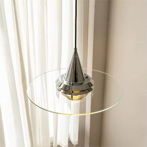 Bauhaus Nordic Glass Chandelier LED Adjustable Height for Modern Silver <b>Pendant</b> <b>Light</b> Dining Room/Bar - Product Image 4