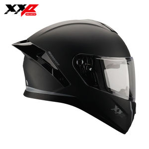 Casques de moto intégraux en ABS noir mat, nouveau spoiler large, visière transparente, boucle à dégagement rapide, XXP Warr DOT, garantie de 6 mois - Product Image 1