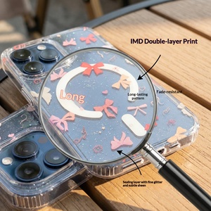 เคสแม่เหล็กดีไซน์ลายสัตว์รุ่นใหม่สำหรับ 17 Pro <span class=keywords><strong>Max</strong></span> ป้องกันแสงสีฟ้าแบบสองชั้น พร้อมการป้องกัน IMD สำหรับ 16/15 Pro - Product Image 3