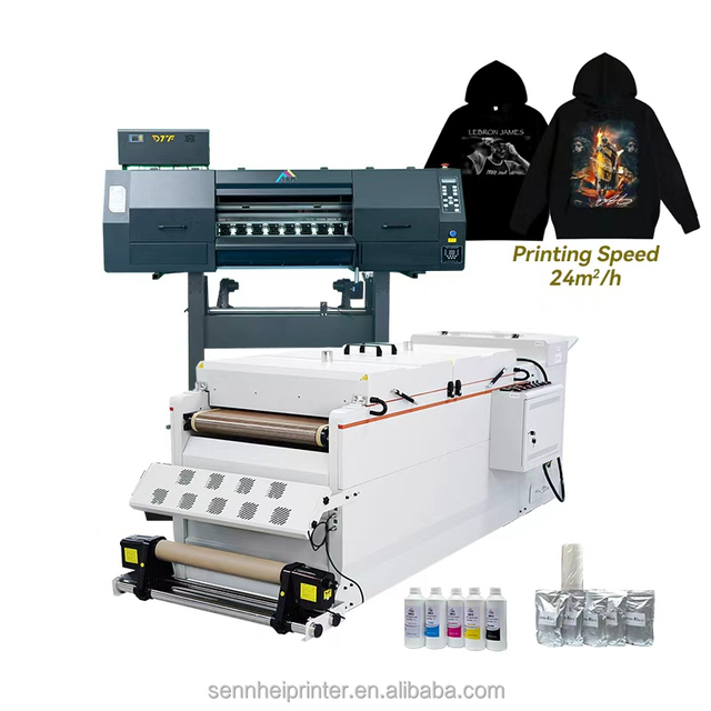 Highly Productive A1 I3200 Four-Head DTF Printer Printing Machine 60cm Tshirt/Cap Transfer Print Custom Business 1 Year Warranty