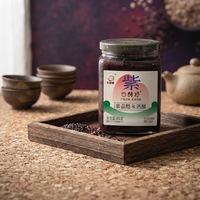 Beras Merah Ungu Fermentasi OEM 400g Camilan Beras Kenyal Tinggi Serat Sehat Label Pribadi untuk Rak Supermarket