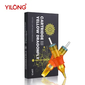 Yilong Tattoo Cartridge Naald Gele Dragon Cartridge Iii Professionele Make-Up Cartridge Naalden