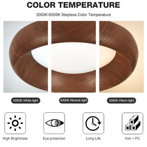 Lámpara <span class=keywords><strong>de</strong></span> Techo LED Moderna <span class=keywords><strong>de</strong></span> 72W con Control Remoto, Ideal para Decoración del Hogar, Pasillos y Vestíbulos, con Diseño que Protege la Vista - Product Image 4