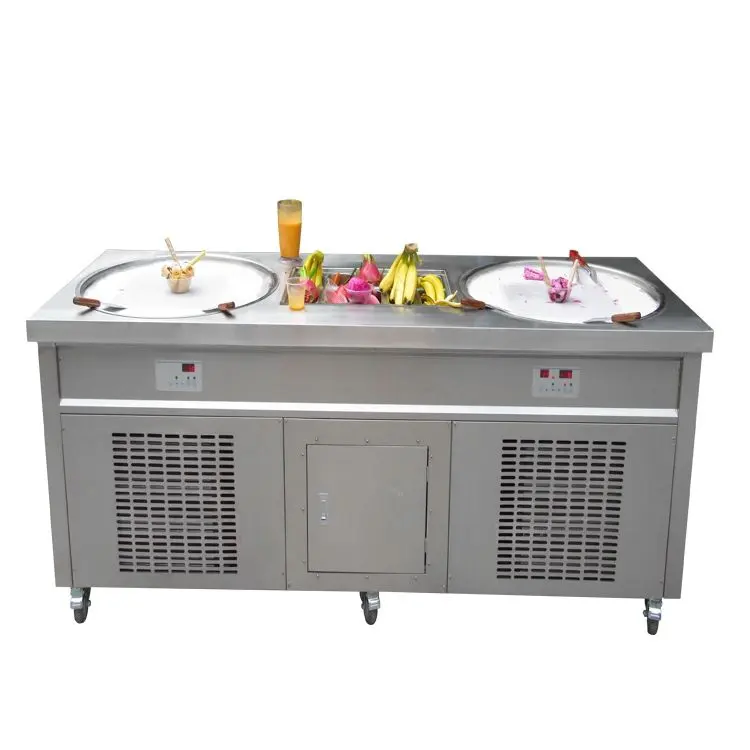 New Model Single Square Pan Table Top Fried Ice Cream Machine