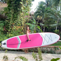Vente chaude rose Gonflable stand up paddle board planche de surf SUP avec accessoires complets pour femme et enfants