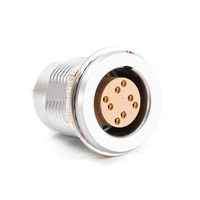 Conector hembra impermeable de 8 núcleos autoblocante Push Pull para enchufes 0B 1B 2B 3B