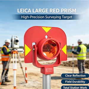 <span class=keywords><strong>Prisme</strong></span> de topographie rouge grand format compatible avec cible réflectrice en plastique de haute précision de 5 pouces pour station totale, garantie 1 an - Product Image 3