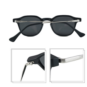 ZS P9201 Nouvelles lunettes de soleil polarisées carrées à monture en <span class=keywords><strong>acier</strong></span> inoxydable TR90, style vintage unisexe, sensation haut de gamme - Product Image 2