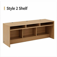 Bureau minimaliste pour personnel avec compartiments de rangement ouverts et combinaison table de formation