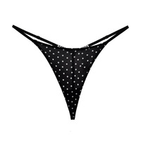 Celana Dalam Wanita Seksi Model T-Back Bergaris Berhias Rhinestone Pinggang Rendah Tanpa Jahitan Lingerie Seksi
