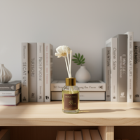 Diffuseur de parfum en rotin sans chaleur écologique en verre pour la maison et le bureau Décoration Aromathérapie Ensemble de diffuseurs à roseaux