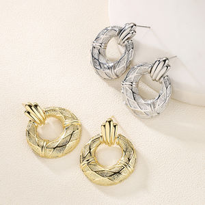 RAKOL EP2947 Luxury French Fashion 18k Gold Plated <b>Big</b> Hoop Earrings Wedding Party Gift Women Fashion Jewelry Stud Earrings - Product Image 2