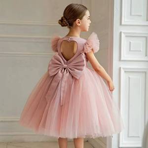 Robe de princesse en tulle et maille pour filles, élégante, pour fête, récital de piano, spectacle, concours, anniversaire, déguisement - Product Image 1