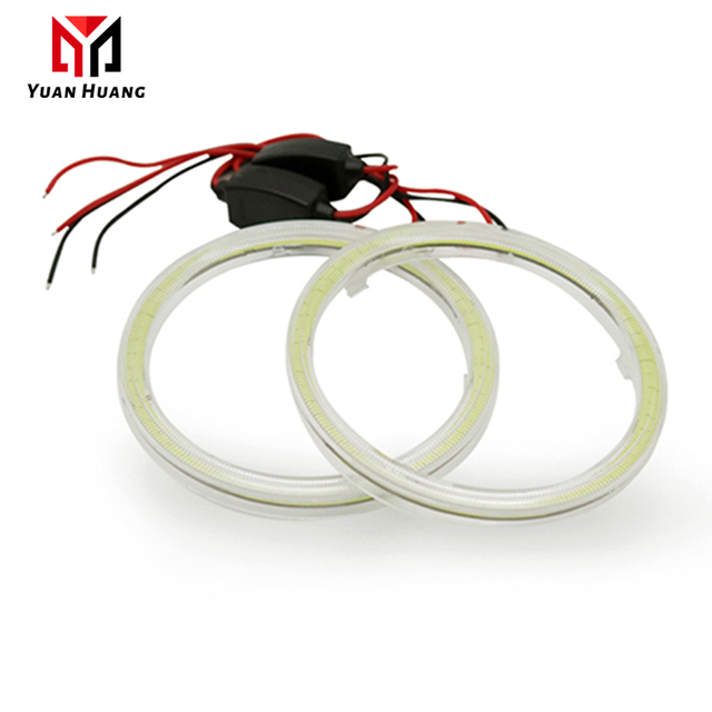 COB LED Angel Eyes Bulb Halo Ring Lamp 12-24V Fog Light Car Daytime Running Light DRL Decorative Lights 70 80 90 100 110mm