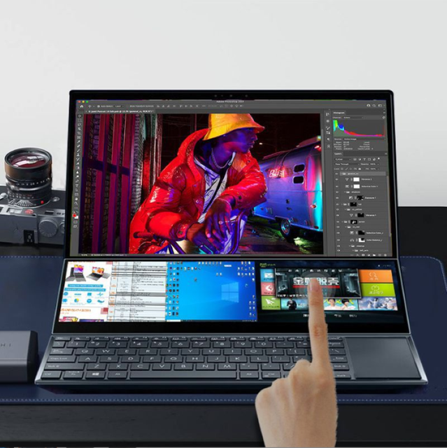 Dual Screen Gaming Laptop 16" IPS + 14'' Touch Intel Core I9-10885H Max 64GB 4TB SSD Slim Notebook Windows 11 English US/UK