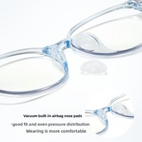 Lunettes ovales anti-lumière bleue pour enfants K8208 avec embouts de branches en silicone antidérapants, monture TR90, verres PC à bord complet