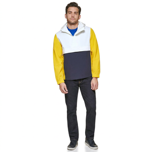 Wholesale Comfortable Cotton Canvas Windbreaker <b>Jacket</b> Stand Front Latest Design Breathable Plus Size Windproof <b>Waterproof</b> - Product Image 1