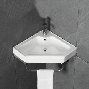 <span class=keywords><strong>Lave</strong></span> <span class=keywords><strong>main</strong></span> balancent céramique mural triangle lavabo petit appartement mini salle de bain évier coin bassin - Product Image 4
