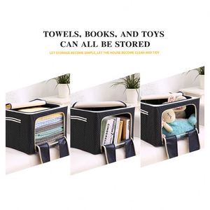 Boîte de rangement en tissu Oxford pliable pour couettes, sac de rangement pour vêtements de garde-robe, boîte organisatrice de vêtements et couettes pour la maison, vente en gros - Product Image 4
