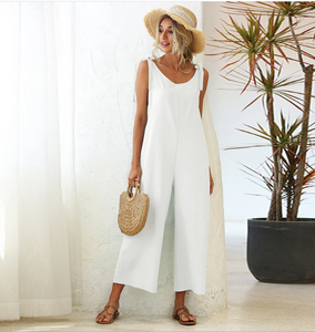 Mono largo con cinturón medio de verano para mujer de la mejor calidad, nuevo estilo, vestido de diseño africano elegante de lino 100% con bordado de algodón - Product Image 4