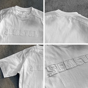Custom Embroidered <b>Patchwork</b> Cropped T-<b>Shirts</b> Oversized Cotton T <b>Shirt</b> Manufacturer Vintage Boxy Washed Distressed T-<b>Shirt</b> Men - Product Image 3